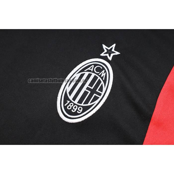 Chandal del AC Milan Manga Corta 2023 2024 Negro